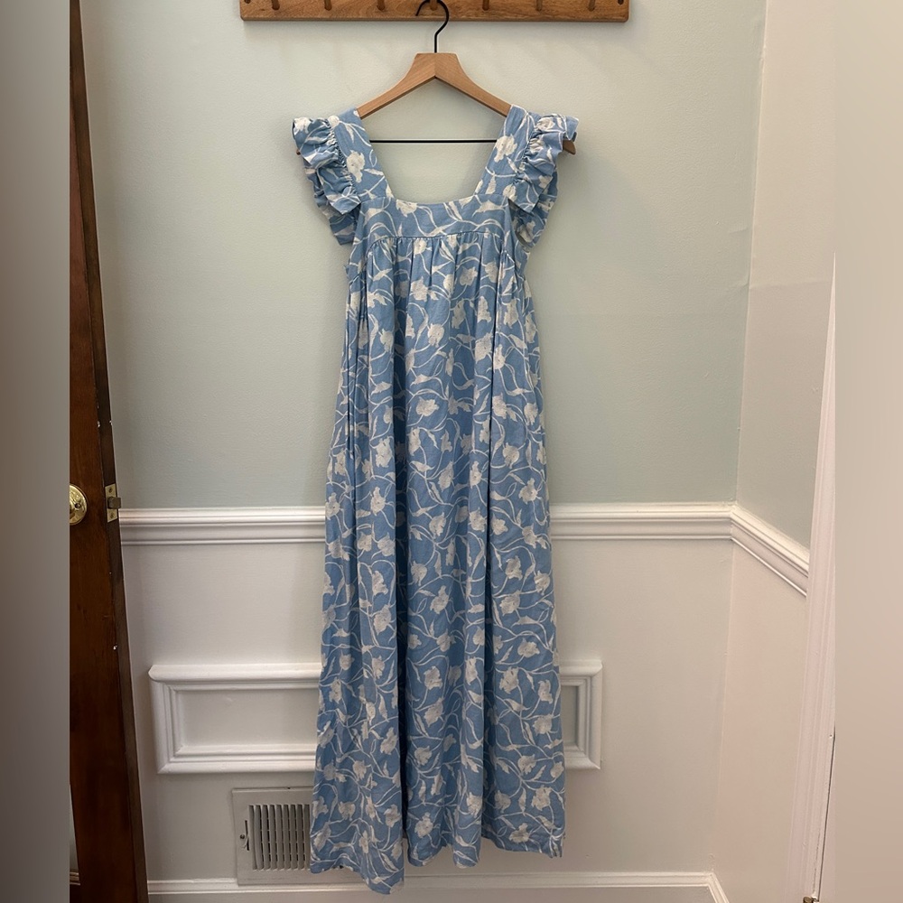 a new day Blue and White Floral Dress